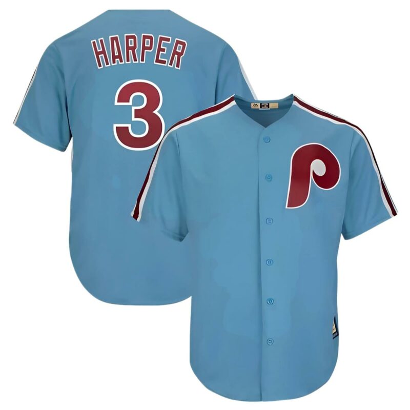 Bryce Harper Phillies Powder Blue Jersey World Series 1 1