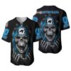 Carolina Panthers Baseball Jersey Youth With Skull 1 1