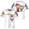 Cincinnati Bengals Snoopy White Baseball Jerseys 1 1