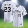 Colorado Rockies Bryant Jersey White 2 2