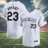 Colorado Rockies Bryant Jersey White 4 4