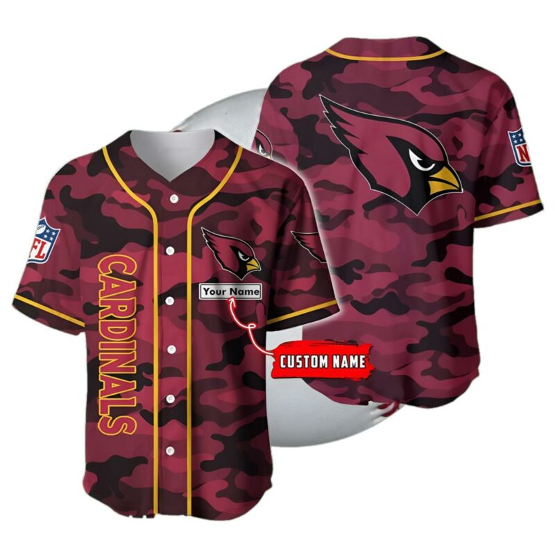 Custom Arizona Cardinals Red Jersey Baseball 1 1