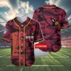 Custom Arizona Cardinals Red Jersey Baseball 4 4