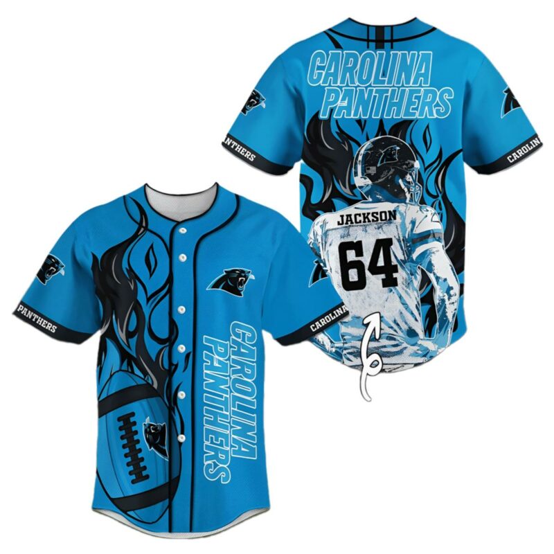 Custom Carolina Panthers Baseball Jersey Cheap 1 1