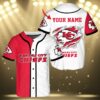 Custom Kansas City Chiefs Baseball Button Down Jersey 3 3