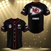 Custom Kansas City Chiefs Baseball Jersey Blackout 3 3