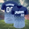 Custom Kansas City Royal Blue Baseball Jersey 4 4