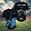 Custom Name Carolina Panthers NFL Baseball Jersey 4 4