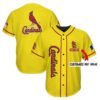 Custom St Louis Cardinals Baseball Jersey Yellow 1 1