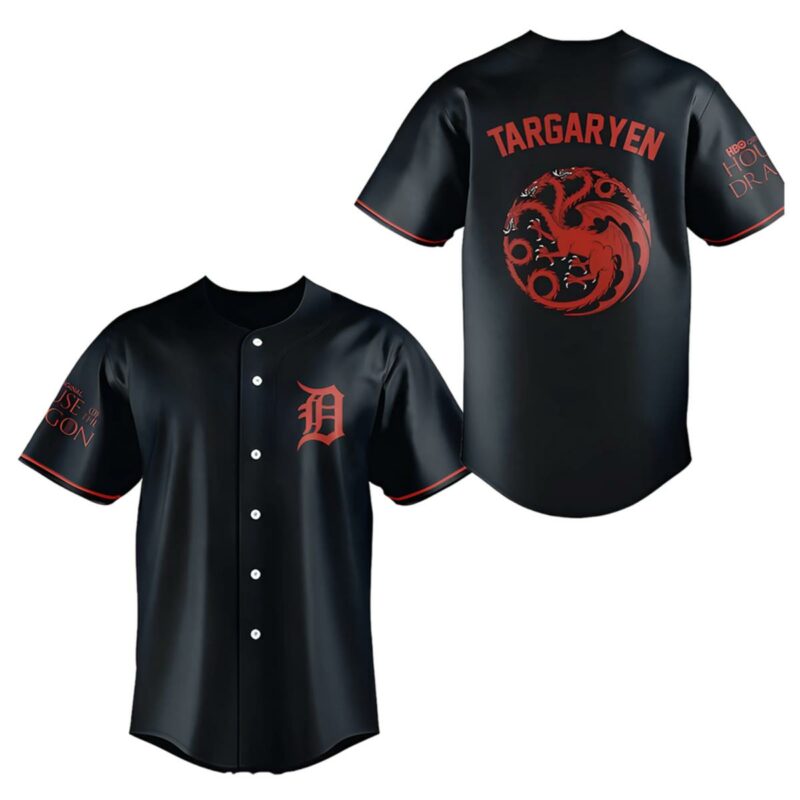 Detroit Tigers House Of The Dragon Baseball Jersey 1 1