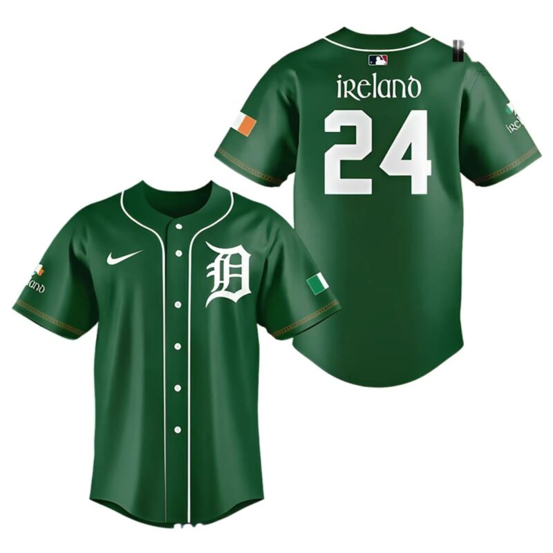 Detroit Tigers Irish Heritage Month Baseball Jersey 1 1