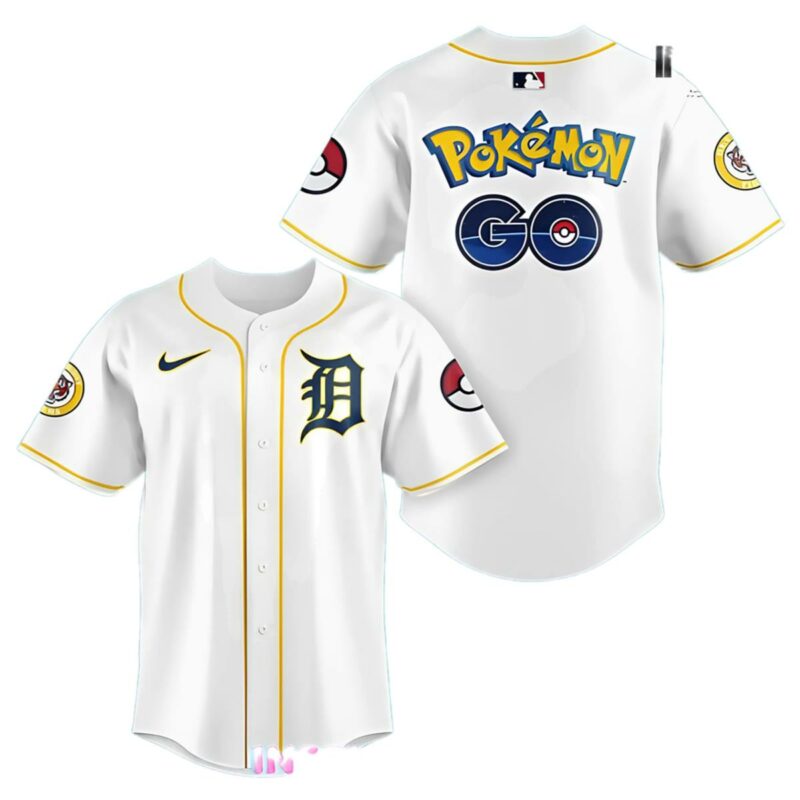 Detroit Tigers Pokemon GO Baseball Jersey 1 1