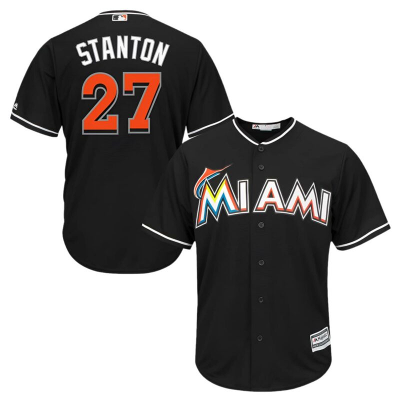 Giancarlo Stanton Florida Marlins Jersey Black 1 1