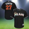 Giancarlo Stanton Florida Marlins Jersey Black 2 2