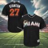 Giancarlo Stanton Florida Marlins Jersey Black 4 4