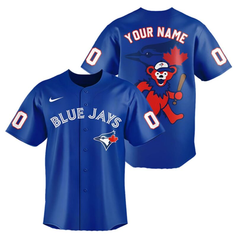 Grateful Dead Toronto Blue Jays Custom Jersey 1 1