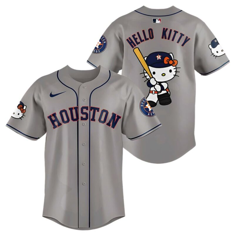 Hello Kitty Astros Throwback Baseball Jersey 1 1