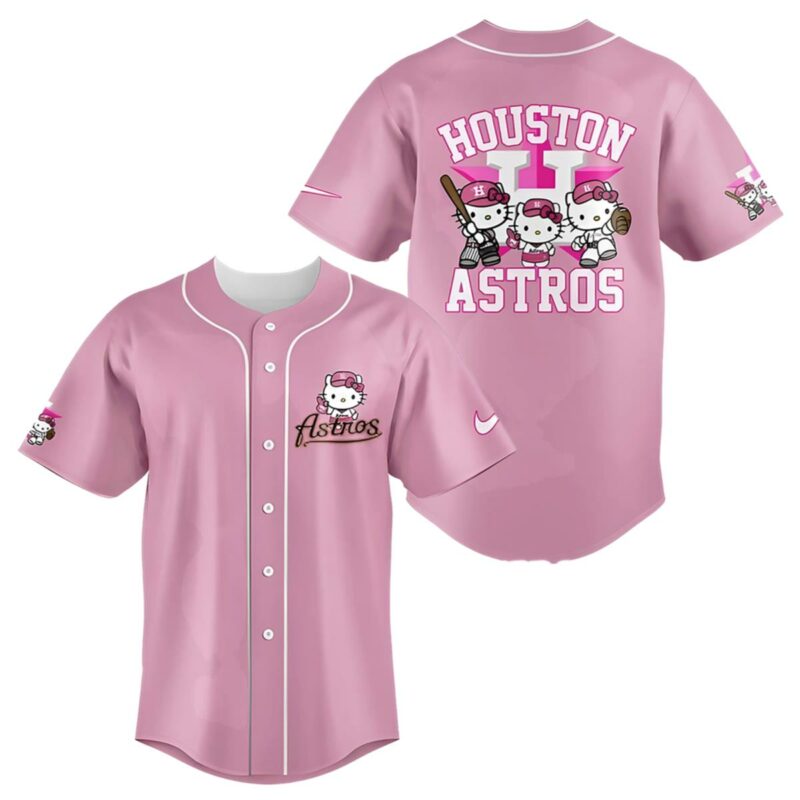 Hello Kitty Baseball Jersey Astros Pink 1 1