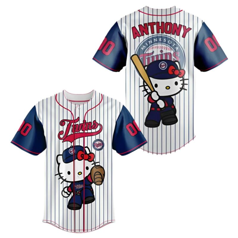 Hello Kitty Minnesota Twins Baseball Jersey 1 1