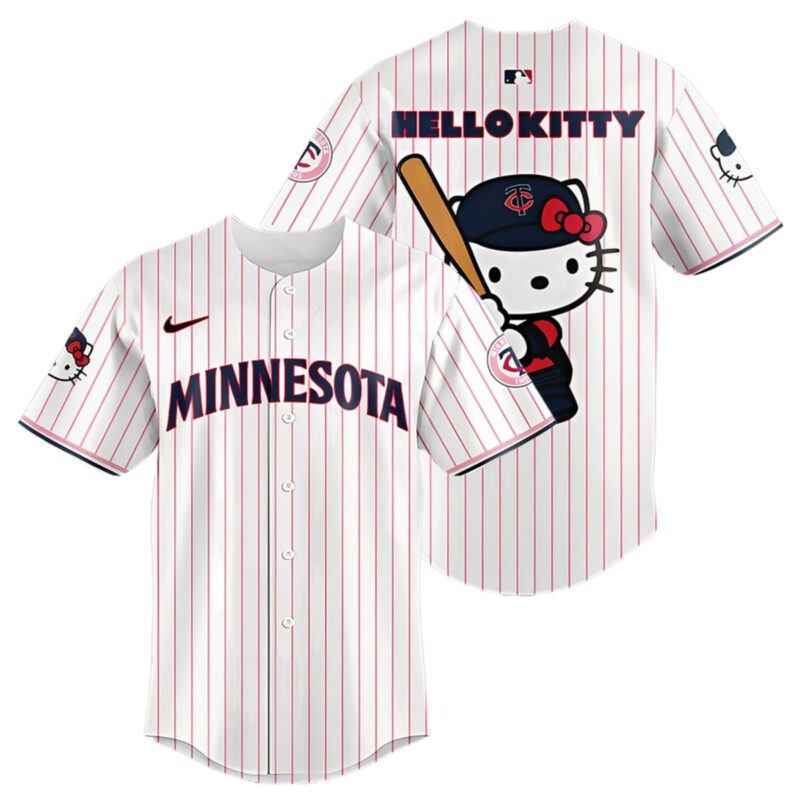 Hello Kitty Minnesota Twins Pinstripe Jersey Baseball 1 1