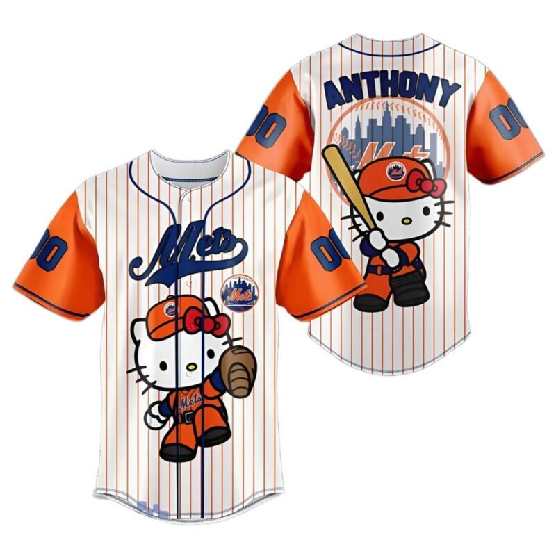 Hello Kitty New York Mets Baseball Jersey 1 1