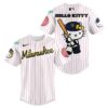 Hello Kitty Night Milwaukee Brewers Baseball Jersey 1 1