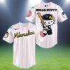 Hello Kitty Night Milwaukee Brewers Baseball Jersey 2 2