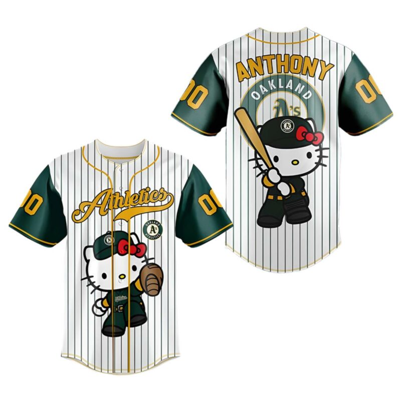 Hello Kitty Oakland Athletics Baseball Jersey 1 1