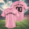 Hello Kitty Pink San Francisco Giants Baseball Jersey 4 4