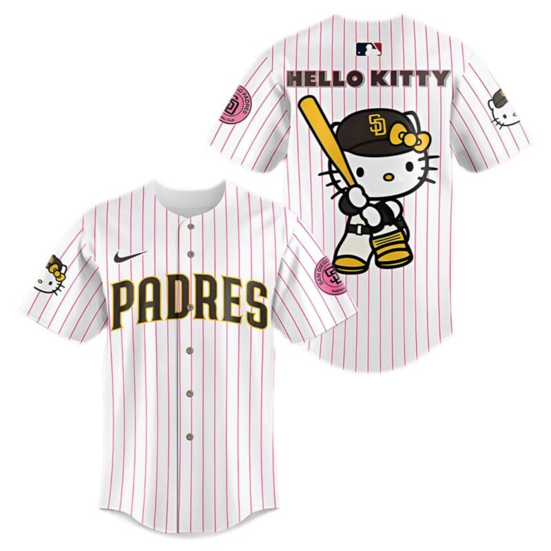 Hello Kitty San Diego Padres Pinstripe Jersey Baseball 1 1