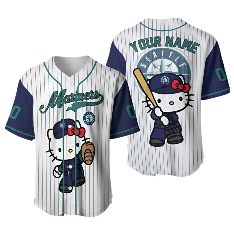 Hello Kitty Seattle Mariners Baseball Jersey 1 1