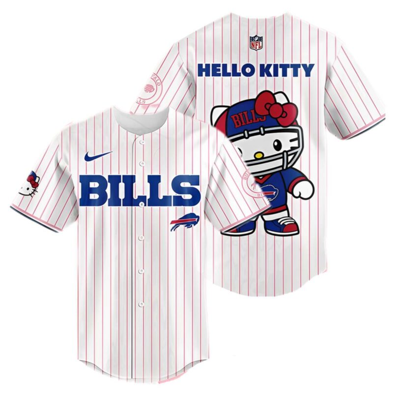 Hello Kitty Womens Buffalo Bills Jersey Baseball 1 1