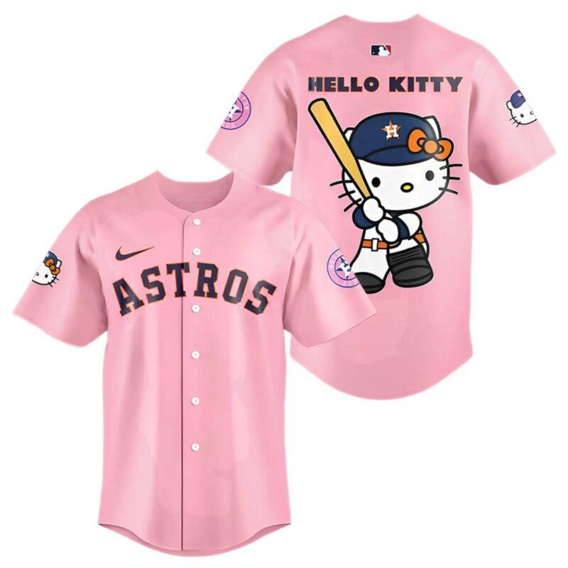 Houston Astros Hello Kitty Night Baseball Jersey 1 1