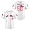 Houston Astros Hello Kitty Night White Baseball Jersey 1 1