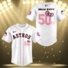 Houston Astros Hello Kitty Night White Baseball Jersey 3 3