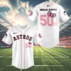 Houston Astros Hello Kitty Night White Baseball Jersey 4 4