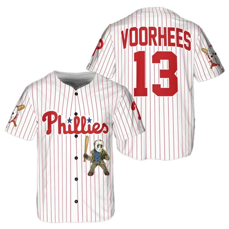 Jason Voorhees Phillies Baseball Jersey 1 1