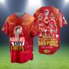 Kansas City Chiefs Back To Back Super Bowl LIX Champions Baseball Jersey 2 2