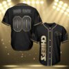 Kansas City Chiefs Custom Baseball Jersey Midnight Gold 3 3