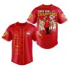 Kansas City Chiefs Super Bowl LVII Champions Baseball Jersey 1 1