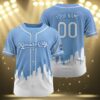 Kansas City Royal Blue And White Baseball Jersey Custom 3 3