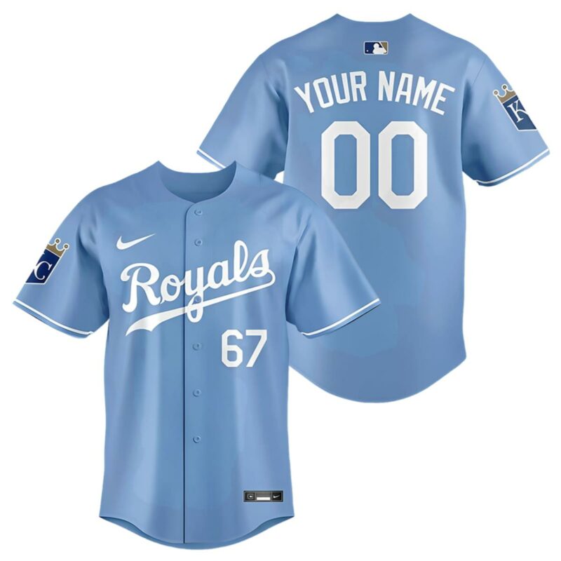 Kansas City Royals Light Blue Royals Baseball Jersey 1 1