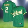 Khris Davis Oakland Athletics Kelly Green Jersey Youth 2 2