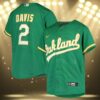 Khris Davis Oakland Athletics Kelly Green Jersey Youth 3 3