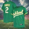 Khris Davis Oakland Athletics Kelly Green Jersey Youth 4 4