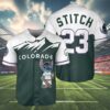 Lilo And Stitch Colorado Rockies Baseball Jersey 4 4