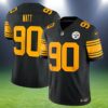 Mens 90 TJ Watt 100Th Vapor Limited Pittsburgh Steelers Jersey 2 2