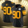 Mens 90 TJ Watt 100Th Vapor Limited Pittsburgh Steelers Jersey 3 3