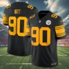 Mens 90 TJ Watt 100Th Vapor Limited Pittsburgh Steelers Jersey 4 4