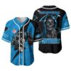 Mens Carolina Panthers Baseball Jersey Skull 1 1